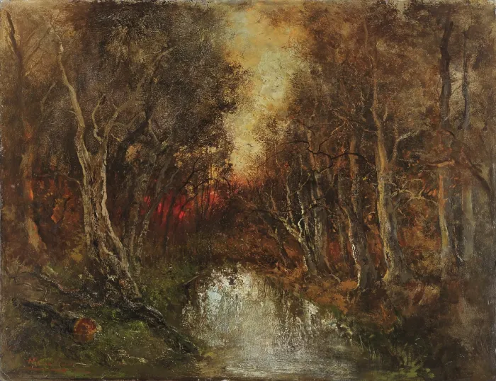 Framed Print : Tramonto (Sunset), 1882-1885. Creator: Mariani, Pompeo (1857-1927) Framed Print : Tramonto (Sunset), 1882-1885. Creator: Mariani, Pompeo (1857-1927)