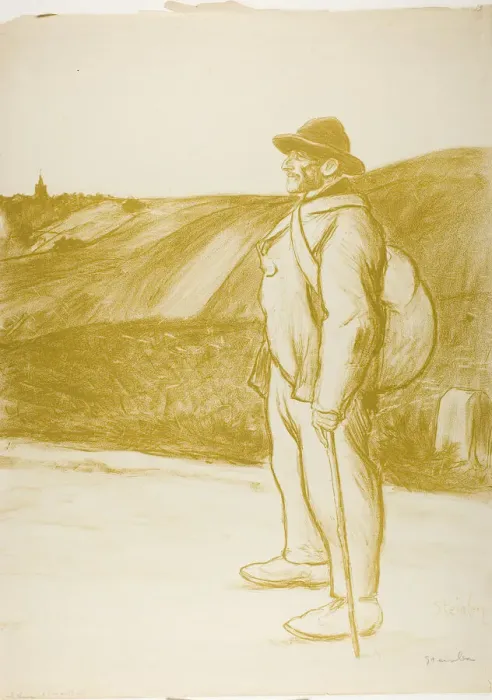 Framed Print : The Tramp, 1897. Creator: Theophile Alexandre Steinlen Framed Print : The Tramp, 1897. Creator: Theophile Alexandre Steinlen