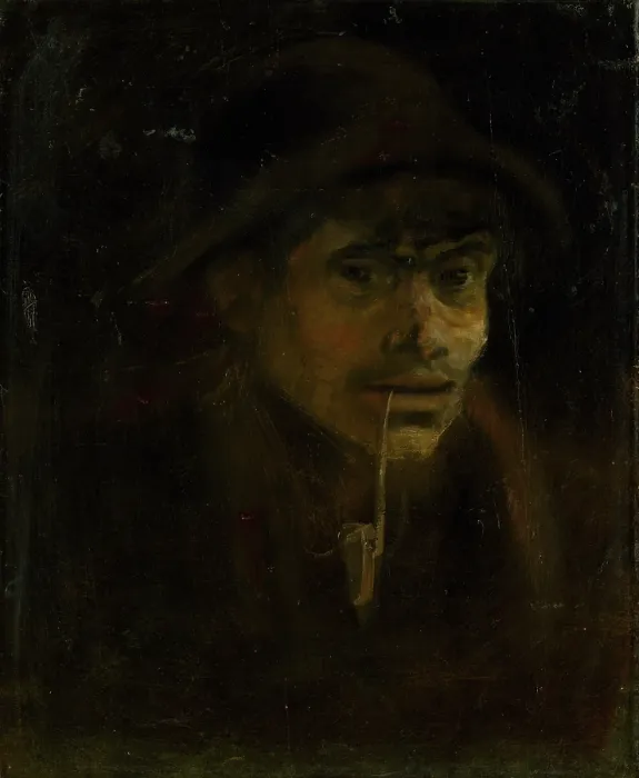 Framed Print : Tramp with a Pipe, 1880-1900. Creator: Ladislav Mednyanszky Framed Print : Tramp with a Pipe, 1880-1900. Creator: Ladislav Mednyanszky