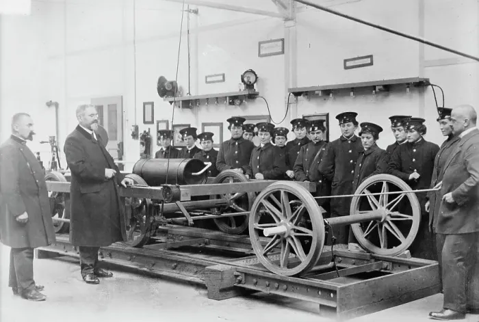 Framed Print : Traning women for street R.R. [i.e. railroad] service Berlin, between 1914 and c1915. Creator: Bain News Service