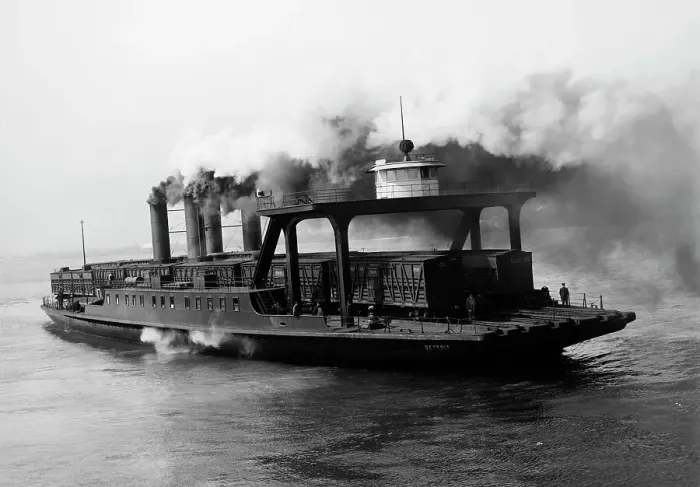 Framed Print : Transfer steamer Detroit, between 1900 and 1905. Creator: Unknown Framed Print : Transfer steamer Detroit, between 1900 and 1905. Creator: Unknown