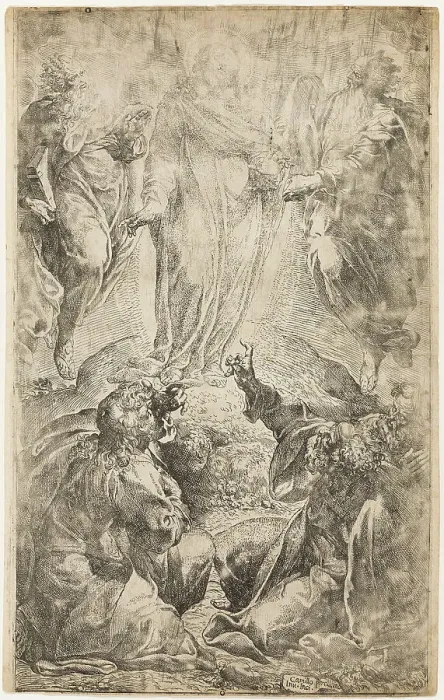 Framed Print : The Transfiguration, c.1590. Creator: Camillo Procaccini Framed Print : The Transfiguration, c.1590. Creator: Camillo Procaccini
