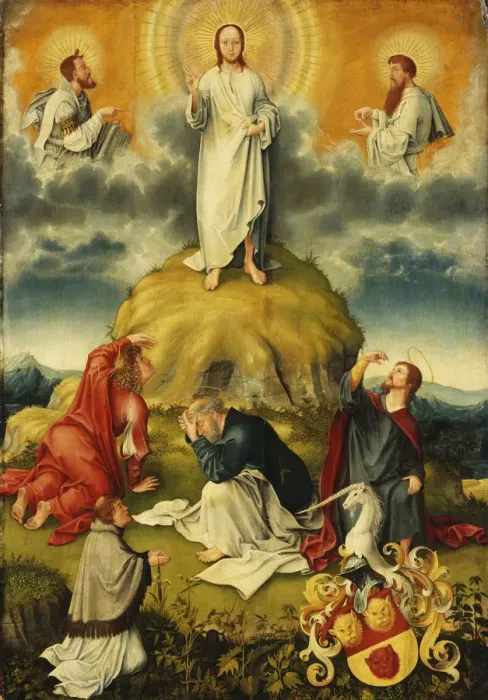 Framed Print : The Transfiguration of Christ. Epitaph of Johannes Gockerlein, ca 1515. Creator: Apt Framed Print : The Transfiguration of Christ. Epitaph of Johannes Gockerlein, ca 1515. Creator: Apt