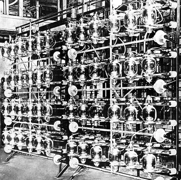 Transmitting valves at Marconi Station in Carnarvon, Gwynedd, 1926