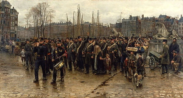 Transport of colonial soldiers. Artist: Israels, Isaac (1865-1934)
