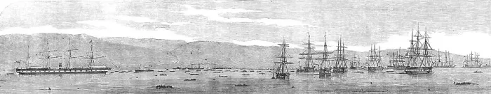 Framed Print : The Transport Fleet Embarking the Troops, at Varna, 1854. Creator: Unknown Framed Print : The Transport Fleet Embarking the Troops, at Varna, 1854. Creator: Unknown