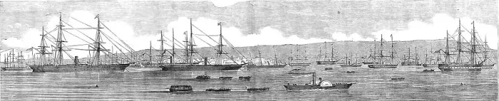 Framed Print : The Transport Fleet Embarking the Troops, at Varna, 1854. Creator: Unknown Framed Print : The Transport Fleet Embarking the Troops, at Varna, 1854. Creator: Unknown