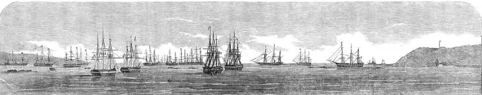 Framed Print : The Transport Fleet Embarking the Troops, at Varna, 1854. Creator: Unknown Framed Print : The Transport Fleet Embarking the Troops, at Varna, 1854. Creator: Unknown