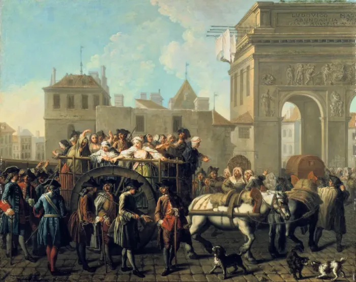 Framed Print : Transport of Prostitutes to the Salpetriere, c1760-1770. Artist: Etienne Jeaurat