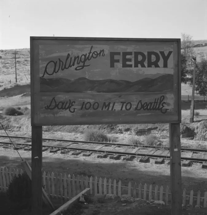 Framed Print : On transportation outskirts of small Oregon town on the Columbia River, Arlington, Oregon, 1939. Creator: Dorothea Lange Framed Print : On transportation outskirts of small Oregon town on the Columbia River, Arlington, Oregon, 1939. Creator: Dorothea Lange