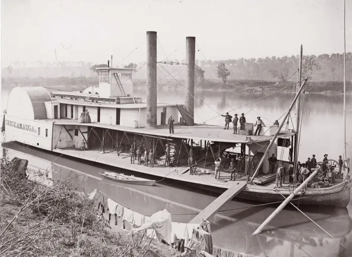 Framed Print : Transports, Tennessee River, 1864. Creator: Unknown