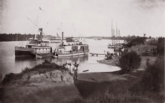 Framed Print : Transports, Tennessee River, 1864. Creator: Unknown Framed Print : Transports, Tennessee River, 1864. Creator: Unknown