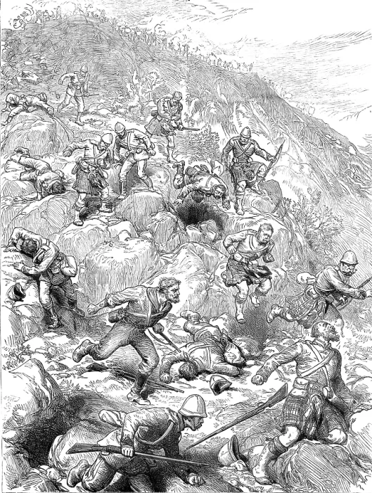 Framed Print : The Transvaal War: the scene as the last of our men retreated from Majuba Hill, February 27, 1881. Creator: Unknown Framed Print : The Transvaal War: the scene as the last of our men retreated from Majuba Hill, February 27, 1881. Creator: Unknown