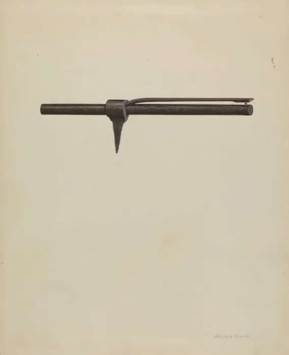 Framed Print : Trap Gun, c. 1936. Creator: William Frank