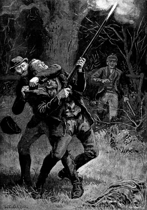 Framed Print : Trapped!, 1890. Creator: Waterlow & Sons Framed Print : Trapped!, 1890. Creator: Waterlow & Sons