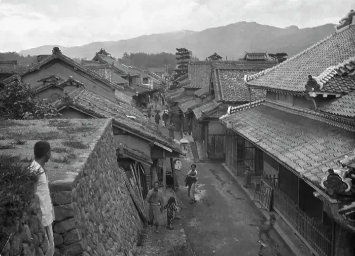 Framed Print : Travel views of Japan and Korea, 1908. Creator: Arnold Genthe Framed Print : Travel views of Japan and Korea, 1908. Creator: Arnold Genthe