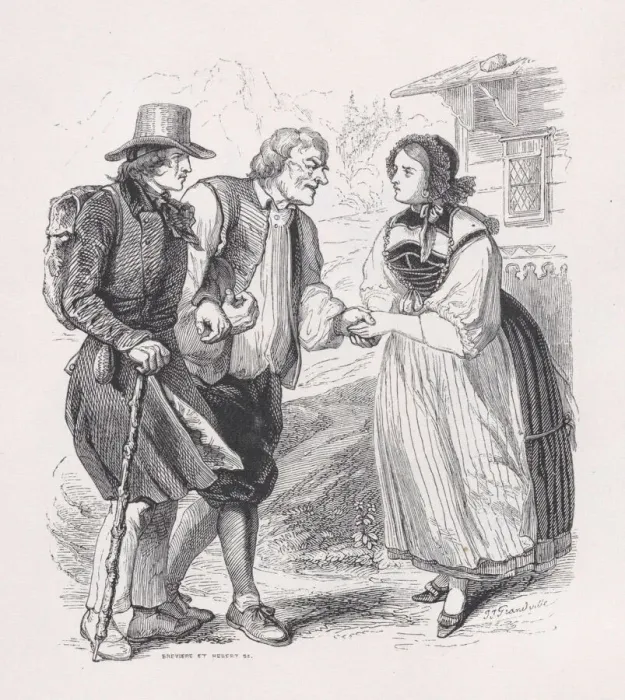 Framed Print : The Traveler from The Complete Works of Beranger, 1836 Framed Print : The Traveler from The Complete Works of Beranger, 1836