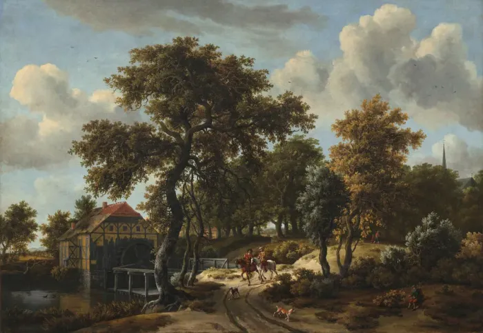Framed Print : The Travelers, 166[2?]. Creator: Meindert Hobbema