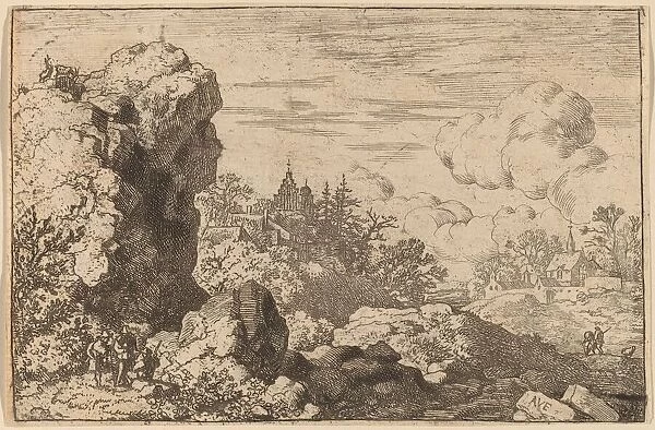 Three Travelers at the Foot of a High Rock, probably c. 1645  /  1656