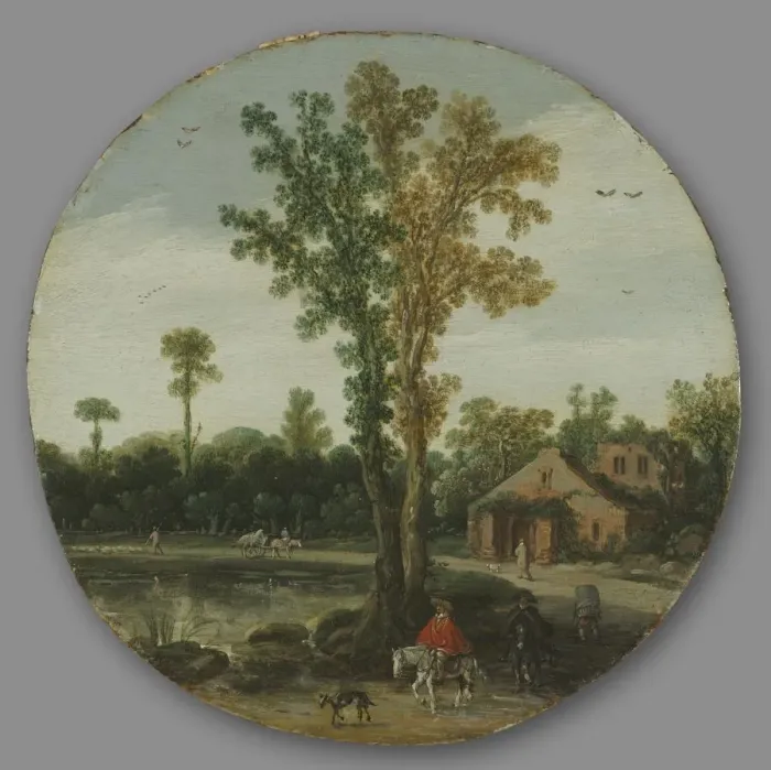 Framed Print : Travelers by a Lake, 1625. Creator: van de Velde Esaias (Dutch, 1587-1630) Framed Print : Travelers by a Lake, 1625. Creator: van de Velde Esaias (Dutch, 1587-1630)