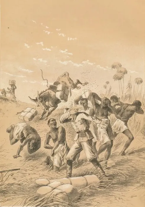 Framed Print : Travelers Stung By Bees, c1880 Framed Print : Travelers Stung By Bees, c1880