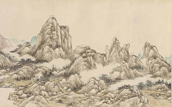 Traveling to the Southern Sacred Peak (image 18 of 28), between c1700 and c1800. Creator: Zhang Ruocheng