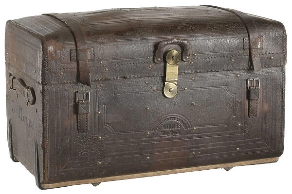 Traveling trunk used by George Thompson Garrison in the Civil War, ca. 1860