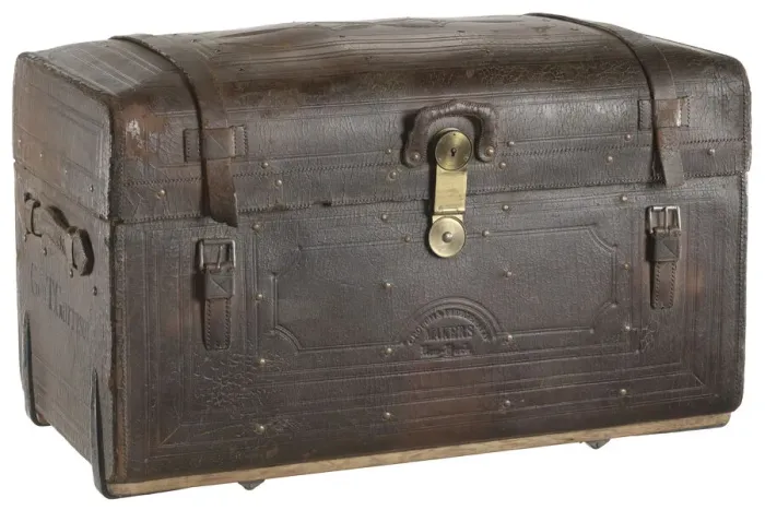 Framed Print : Traveling trunk used by George Thompson Garrison in the Civil War, ca. 1860 Framed Print : Traveling trunk used by George Thompson Garrison in the Civil War, ca. 1860