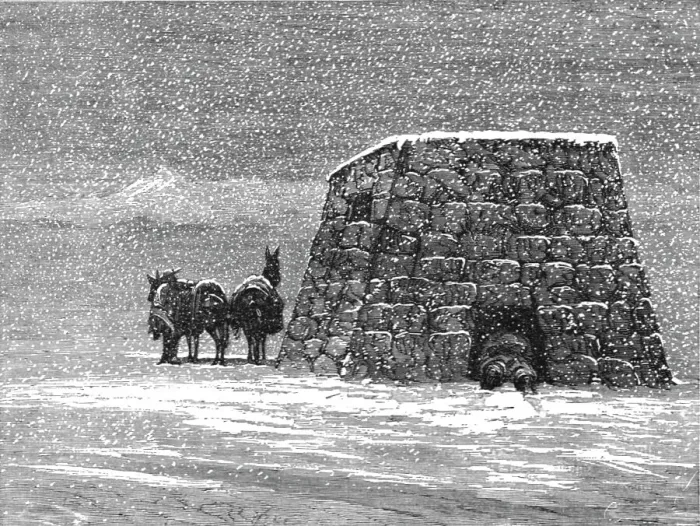 Framed Print : Travellers Shelter in the Andes; A Ramble in Peru, 1875. Creator: Unknown Framed Print : Travellers Shelter in the Andes; A Ramble in Peru, 1875. Creator: Unknown