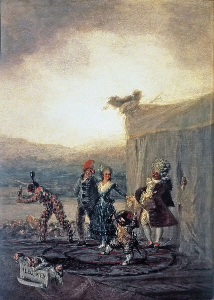 The travelling comedians, 1793, oil painting by Francisco de Goya
