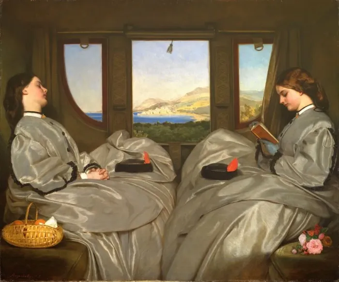 Framed Print : The Travelling Companions, 1862. Creator: Egg, Augustus Leopold (1816-1863) Framed Print : The Travelling Companions, 1862. Creator: Egg, Augustus Leopold (1816-1863)