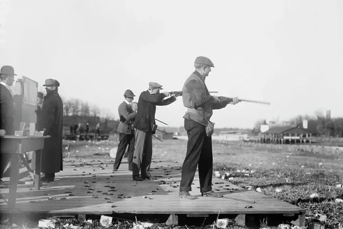 Framed Print : Travers Island - National Championship [guns], between c1910 and c1915. Creator: Bain News Service