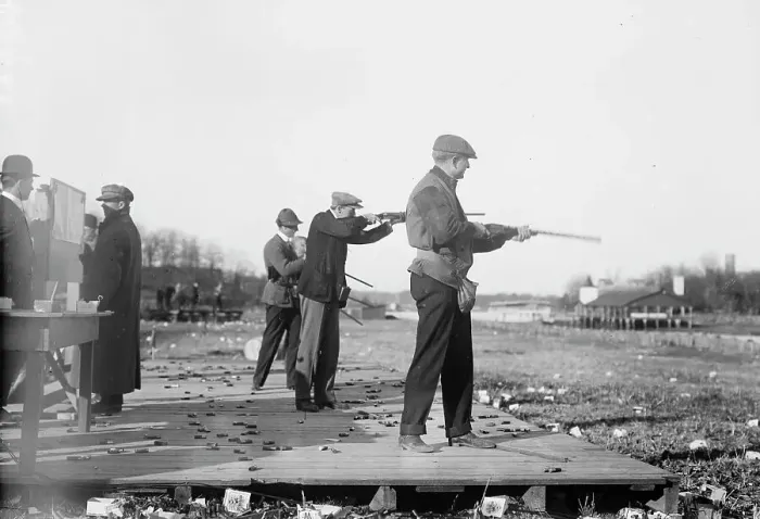 Framed Print : Travers Island, New York, National Championship [guns], between c1910 and c1915. Creator: Bain News Service