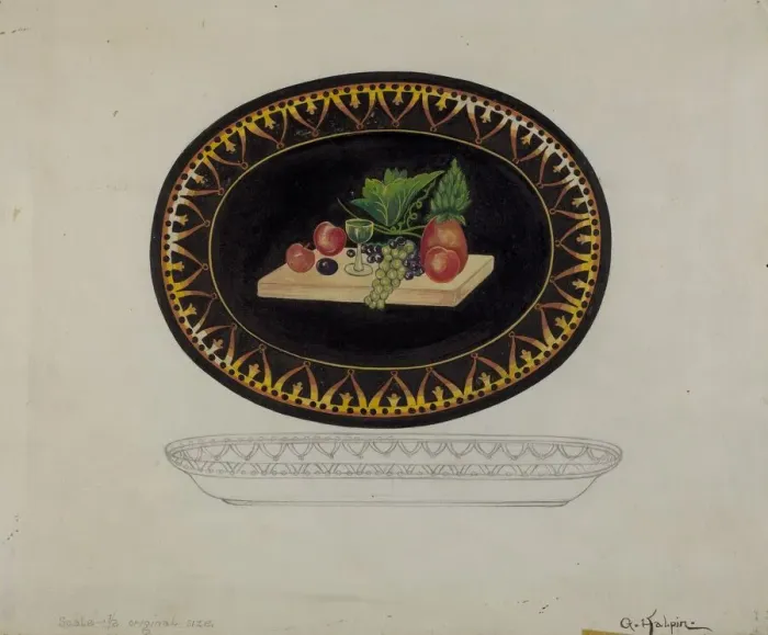 Framed Print : Tray, 1935 / 1942. Creator: Grace Halpin Framed Print : Tray, 1935 / 1942. Creator: Grace Halpin