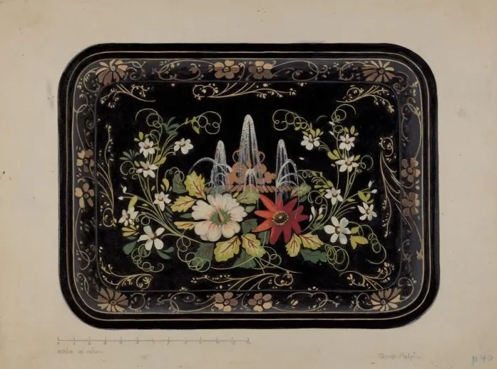 Framed Print : Tray, c. 1937. Creator: Grace Halpin Framed Print : Tray, c. 1937. Creator: Grace Halpin