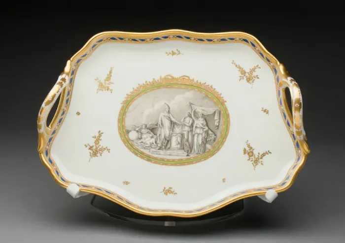 Framed Print : Tray (part of a Coffee Service), Vienna, c. 1770. Creator Framed Print : Tray (part of a Coffee Service), Vienna, c. 1770. Creator