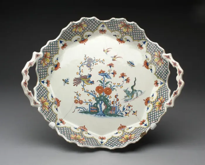 Framed Print : Tray, Rouen, 1725 / 30. Creator: Unknown Framed Print : Tray, Rouen, 1725 / 30. Creator: Unknown