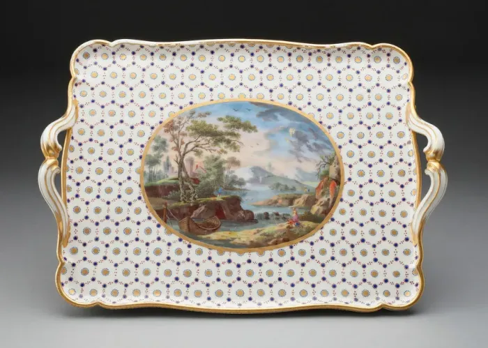 Framed Print : Tray for a Tea Service, Sevres, 1768. Creator: Sevres Porcelain Manufactory Framed Print : Tray for a Tea Service, Sevres, 1768. Creator: Sevres Porcelain Manufactory