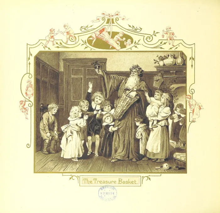 Framed Print : The Treasure Basket, 1894. Creator: Eliza F. Manning Framed Print : The Treasure Basket, 1894. Creator: Eliza F. Manning