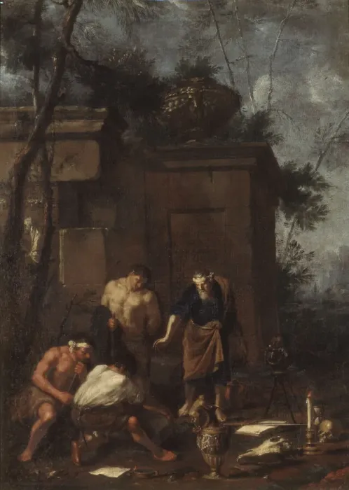 Framed Print : Treasure hunters, 1660s. Creator: Schoenfeld, Johann Heinrich (1609-1684) Framed Print : Treasure hunters, 1660s. Creator: Schoenfeld, Johann Heinrich (1609-1684)