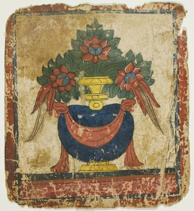 Framed Print : The Treasure Vase (Bumpa), from a Set of Initiation Cards (Tsakali), 14th / 15th century Framed Print : The Treasure Vase (Bumpa), from a Set of Initiation Cards (Tsakali), 14th / 15th century