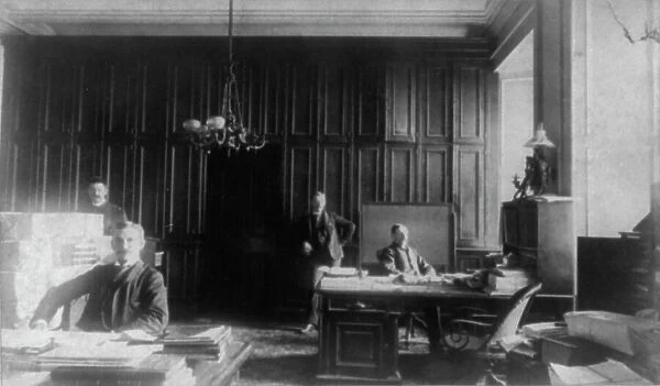 Treasury Department - employees in Mr. McClellend's room, between 1890 and 1950. Creator: Frances Benjamin Johnston