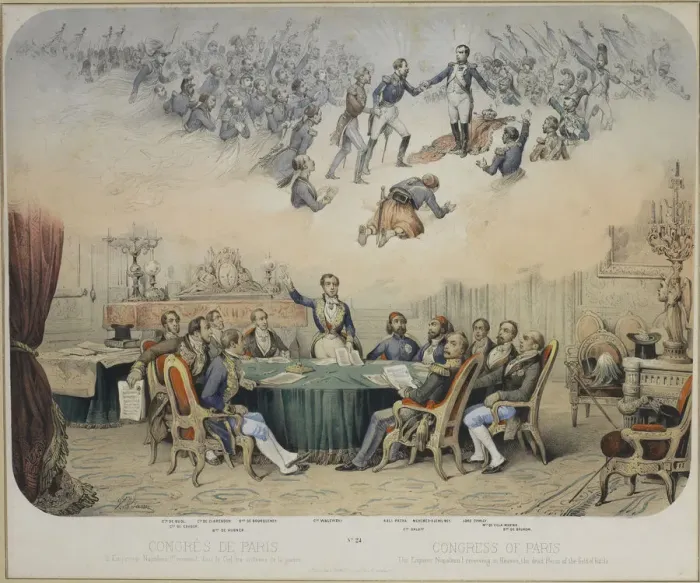 Framed Print : The Treaty of Paris of 1856, 1856. Artist: Adam, Jean-Victor Vincent (1801-1867) Framed Print : The Treaty of Paris of 1856, 1856. Artist: Adam, Jean-Victor Vincent (1801-1867)