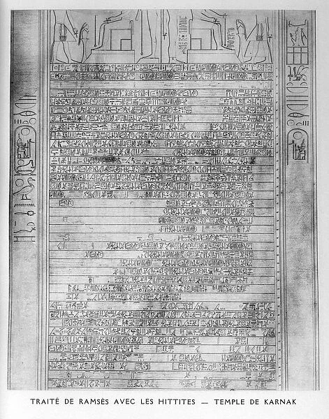 Treaty of Ramses and the Hittite People, Temple of Karnak, 19th century