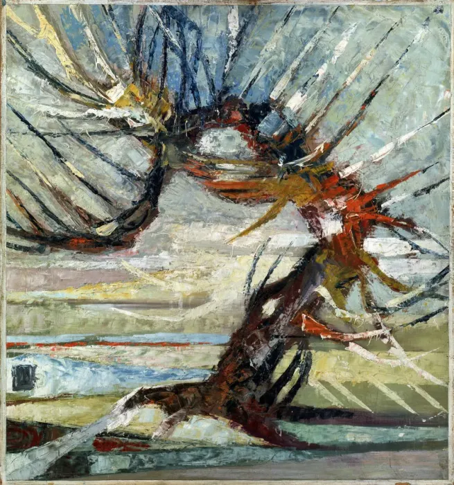Framed Print : A Tree, early 20th century(?). Artist: Otto Mueller Framed Print : A Tree, early 20th century(?). Artist: Otto Mueller
