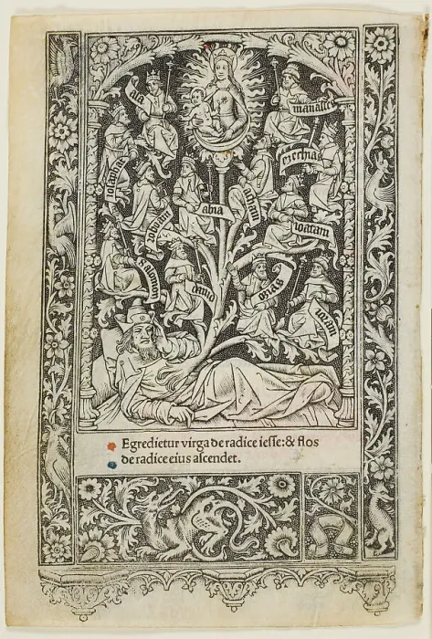 Framed Print : The Tree of Jesse, from a book of hours, 1505 / 10. Creator: Thielmann Kerver Framed Print : The Tree of Jesse, from a book of hours, 1505 / 10. Creator: Thielmann Kerver