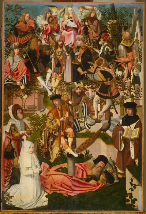 Framed Print : The Tree of Jesse, c. 1495. Artist: Geertgen tot Sint, Jans (ca. 1460-ca. 1490) Framed Print : The Tree of Jesse, c. 1495. Artist: Geertgen tot Sint, Jans (ca. 1460-ca. 1490)