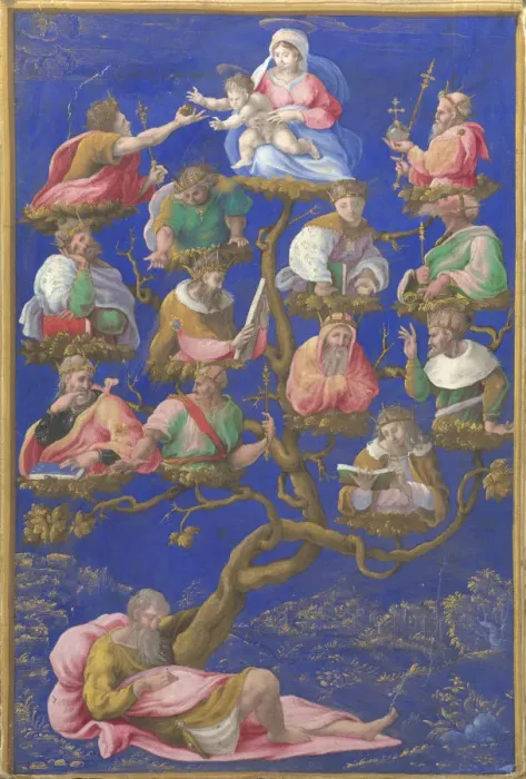 Framed Print : The Tree of Jesse, c. 1535. Artist: Genga, Gerolamo (1476-1551) Framed Print : The Tree of Jesse, c. 1535. Artist: Genga, Gerolamo (1476-1551)