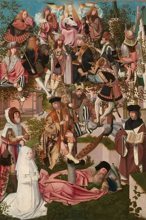 Framed Print : The Tree of Jesse, c.1500. Creator: Geertgen tot Sint Jans (circle of) Framed Print : The Tree of Jesse, c.1500. Creator: Geertgen tot Sint Jans (circle of)
