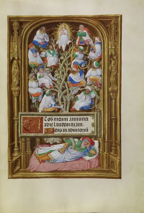 Framed Print : The Tree of Jesse; Spinola Hours, about 1510-1520. Creator: Master of James IV of Scotland Framed Print : The Tree of Jesse; Spinola Hours, about 1510-1520. Creator: Master of James IV of Scotland